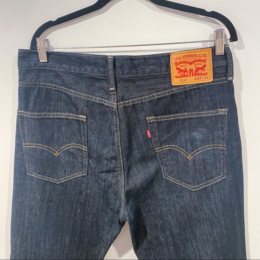 Men’s Levi’s 514 Jeans, Straight Leg & Dark Wash, W 34 L 32